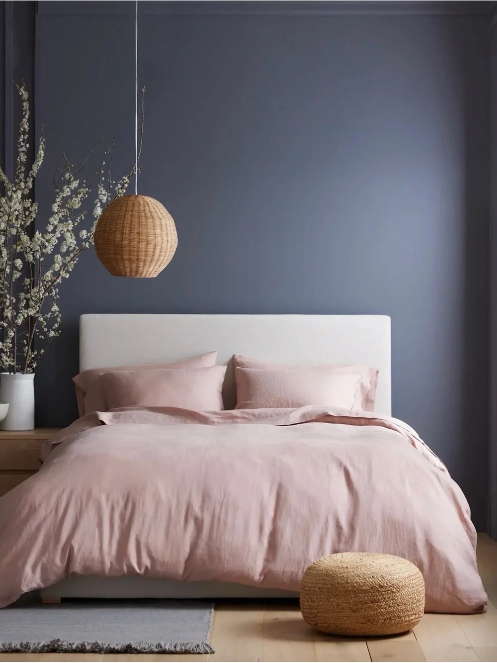 Quince NWOT European Linen Duvet Cover Set in Dusty Mauve Queen 876